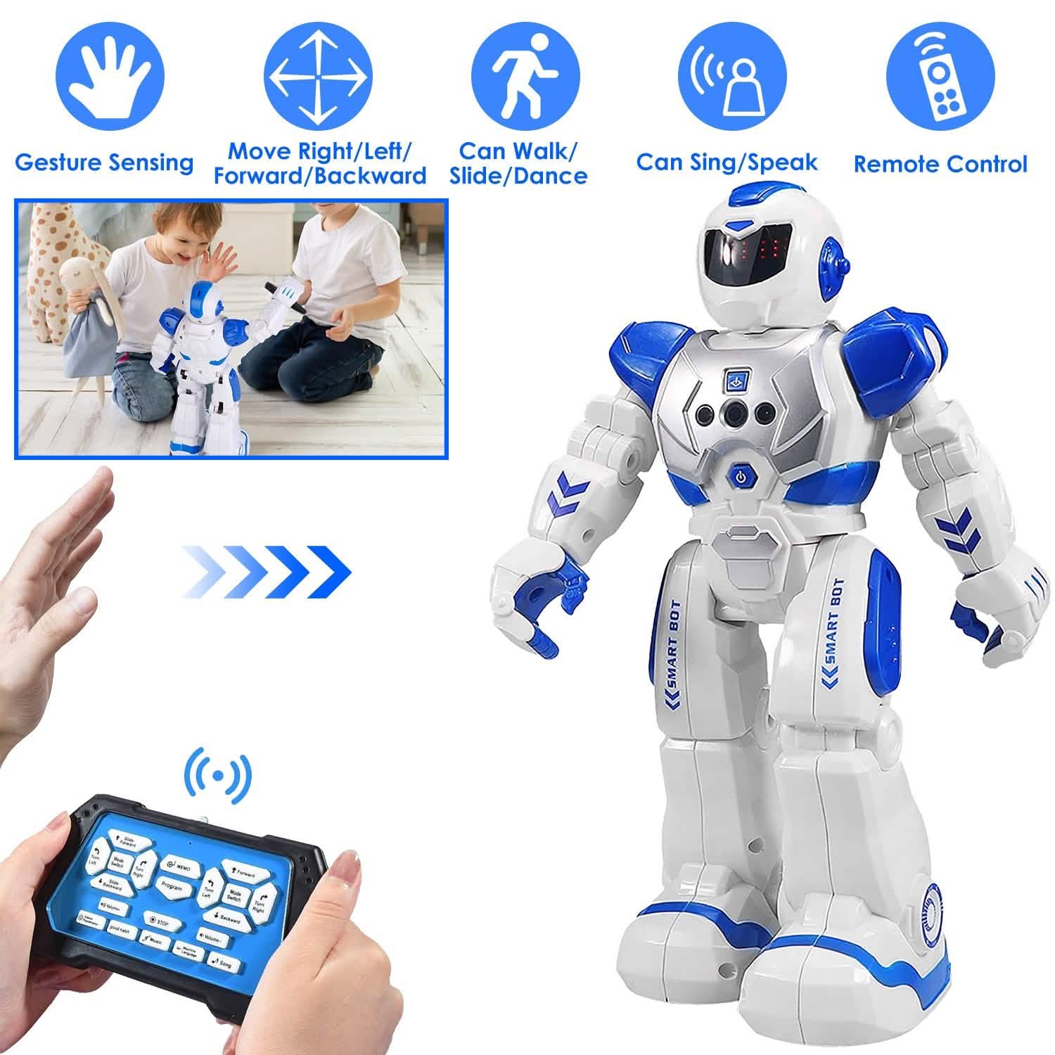 Robot intelligent télécommandé avec détection de gestes