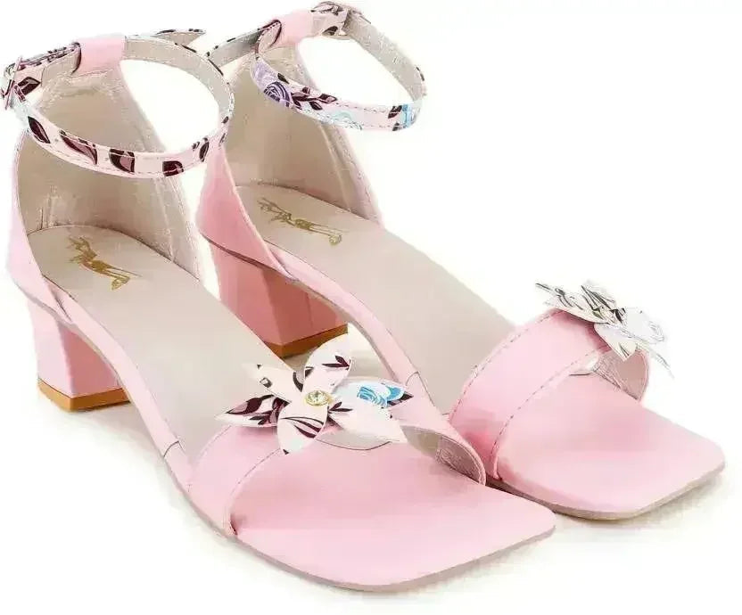 Sandales à talons roses pour femmes