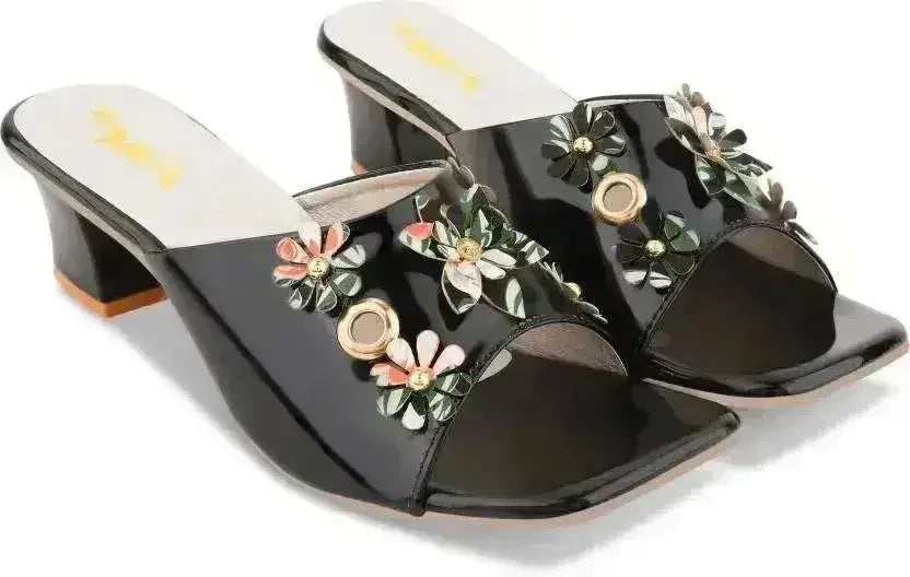 Sandales à talons noirs pour femmes