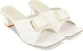 Sandale à talons blancs pour femme