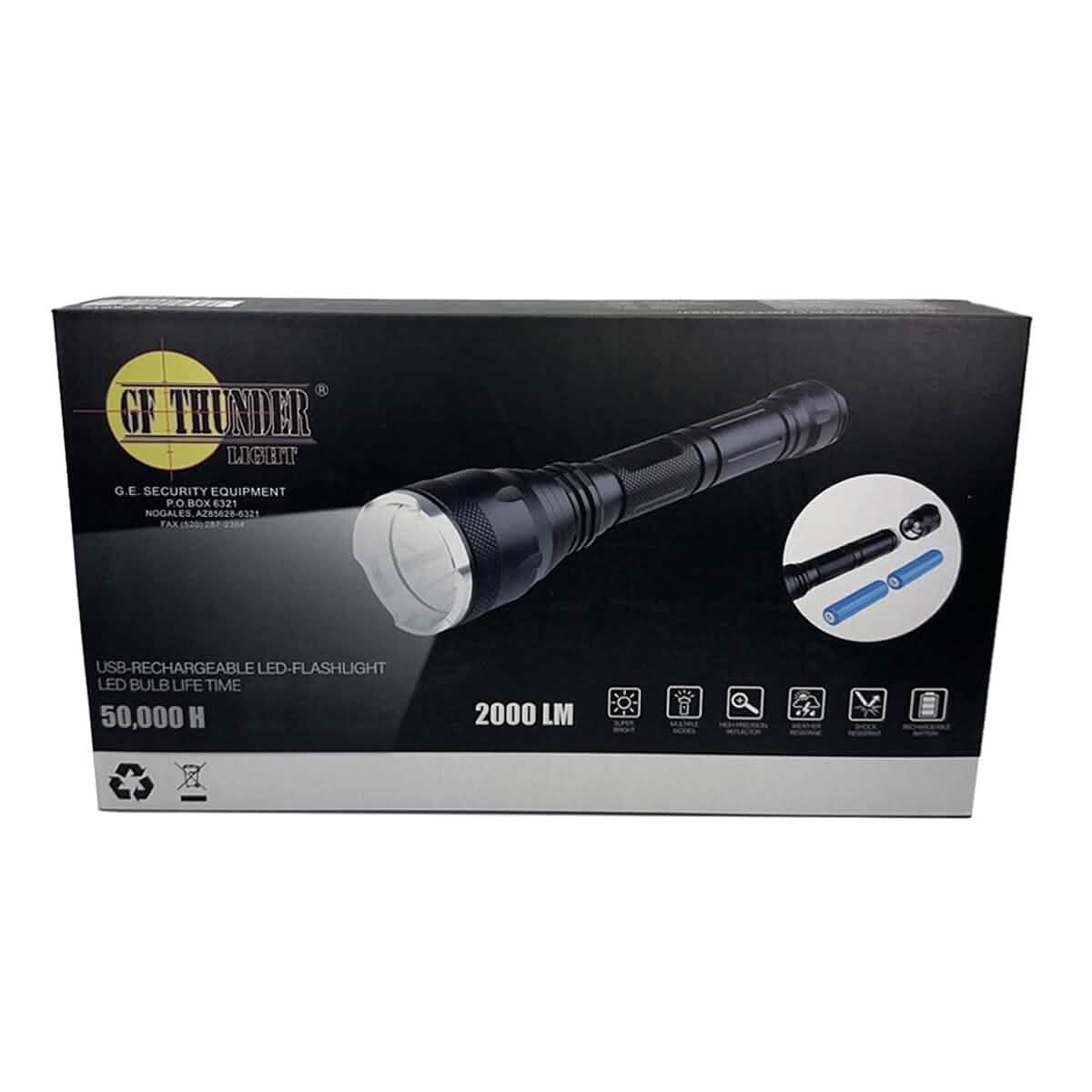 Lampe de poche rechargeable GF Thunder 2000 lumens