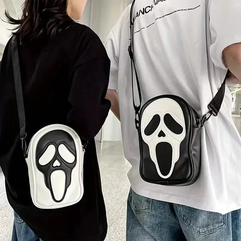 Sac à bandoulière motif crâne fantôme