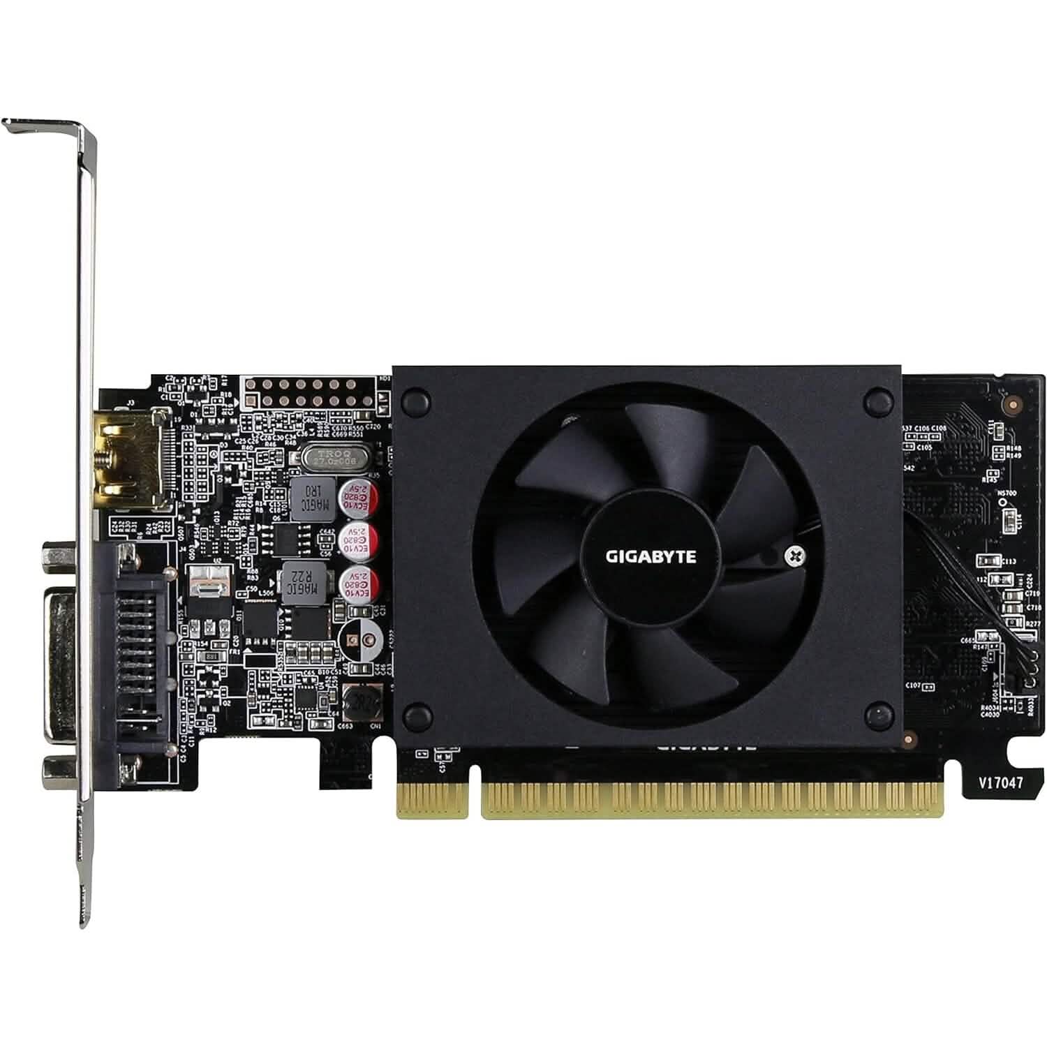 Cartes graphiques Gigabyte GeForce GT 710 2Go et interface de bus PCI Express 2.0 X8 (Reconditionné)