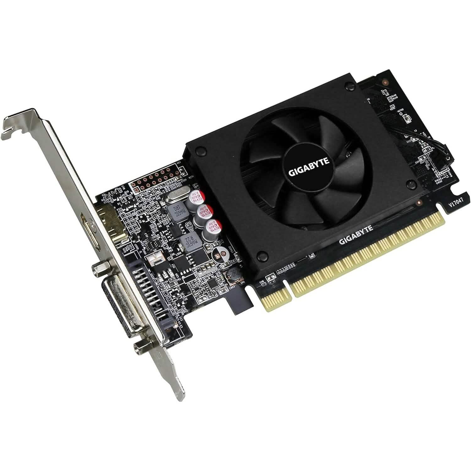 Cartes graphiques Gigabyte GeForce GT 710 2Go et interface de bus PCI Express 2.0 X8 (Reconditionné)