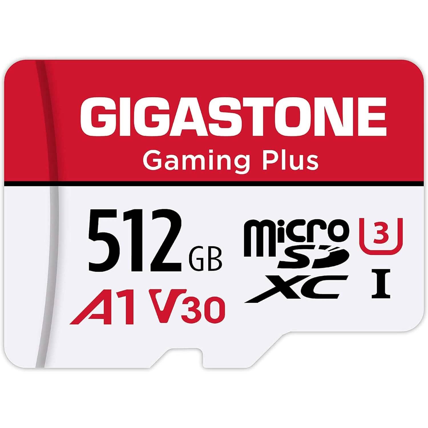 Carte mémoire Gigastone MicroSDXC 512 Go avec adaptateur (reconditionnée)