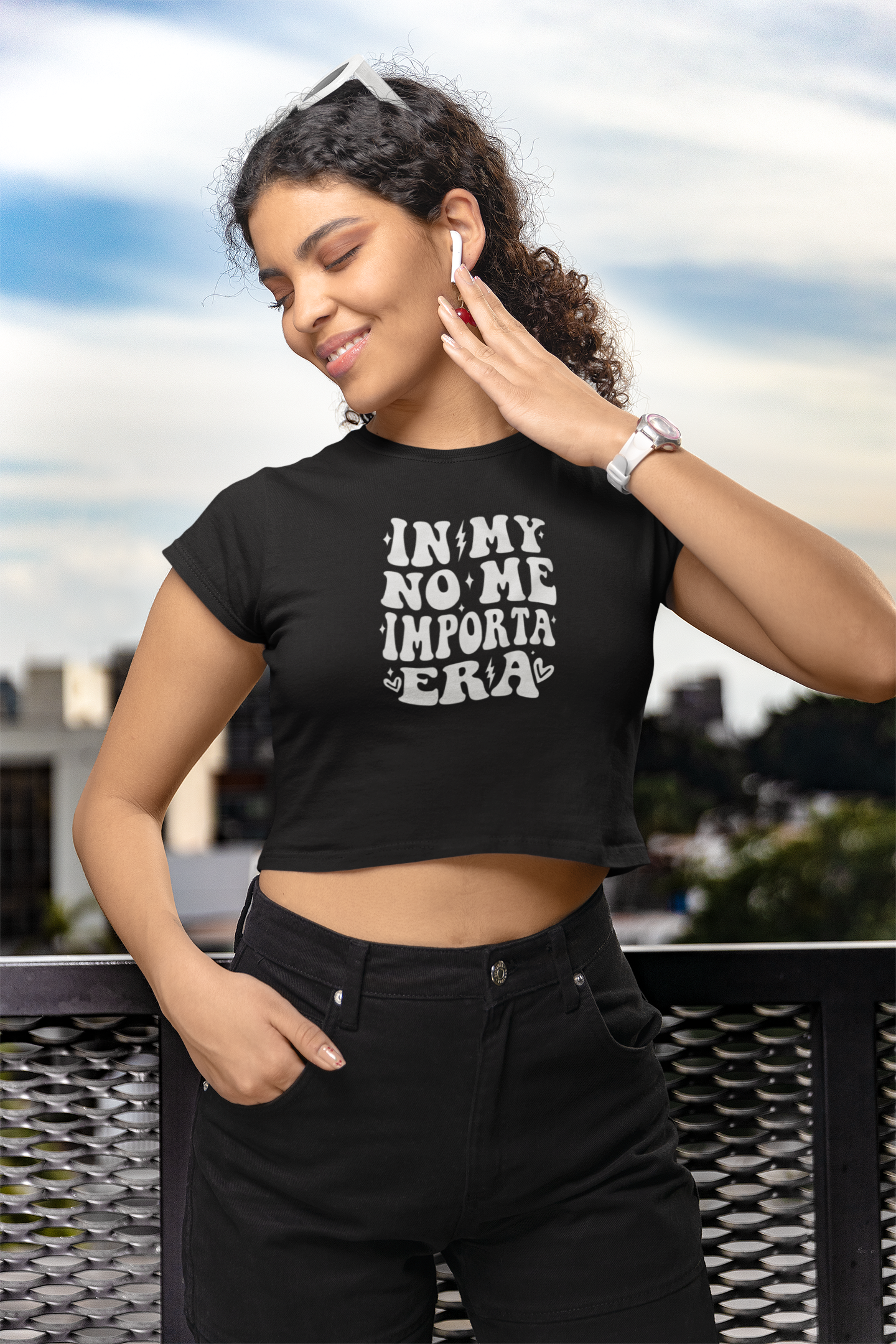 In My No Me Importa Era | T-shirt court fluide pour femme | 3 couleurs