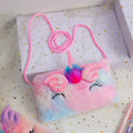 Sac Licorne Tie-Dye en Peluche à Paillettes pour Filles