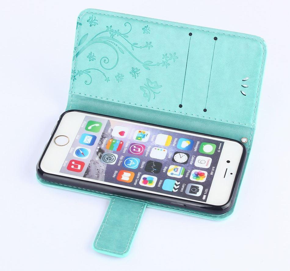 Étui portefeuille à rabat pour filles pour iPhone 13 12 Mini, support en cuir, coque arrière, étui portefeuille mignon en cuir PU pour iPhone