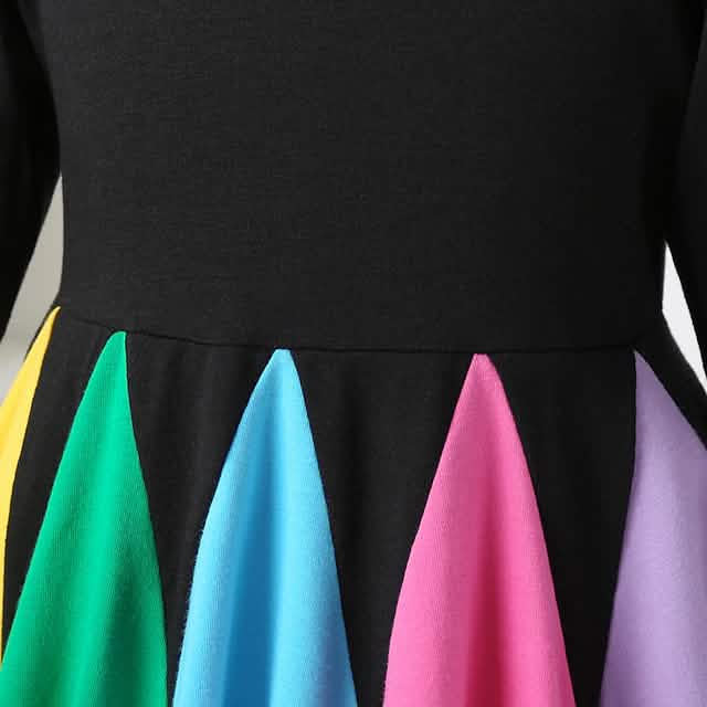 Robe décontractée arc-en-ciel pour filles