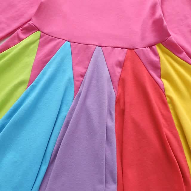 Robe décontractée arc-en-ciel pour filles