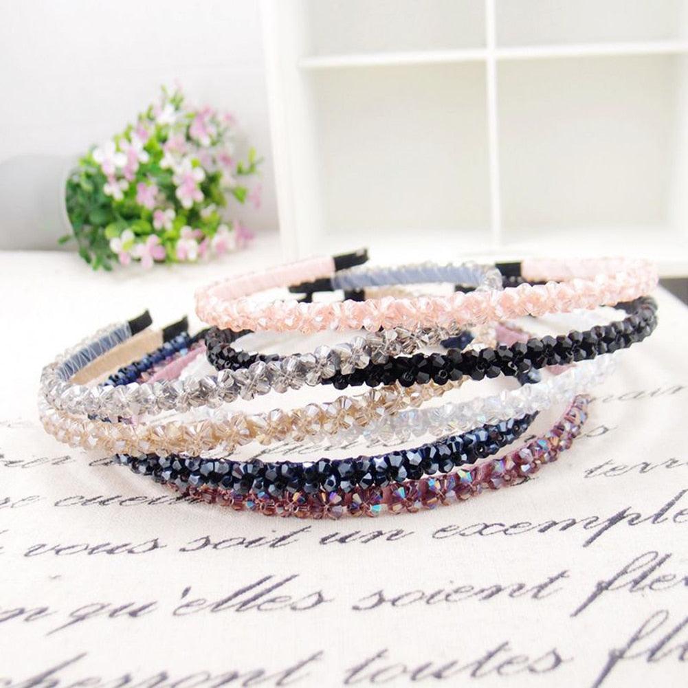 Bandeau pour cheveux de luxe brillant avec strass pour filles, accessoires de cerceau de cheveux en perles de diamant de haute qualité pour femmes, ornements de bandeaux en cristal