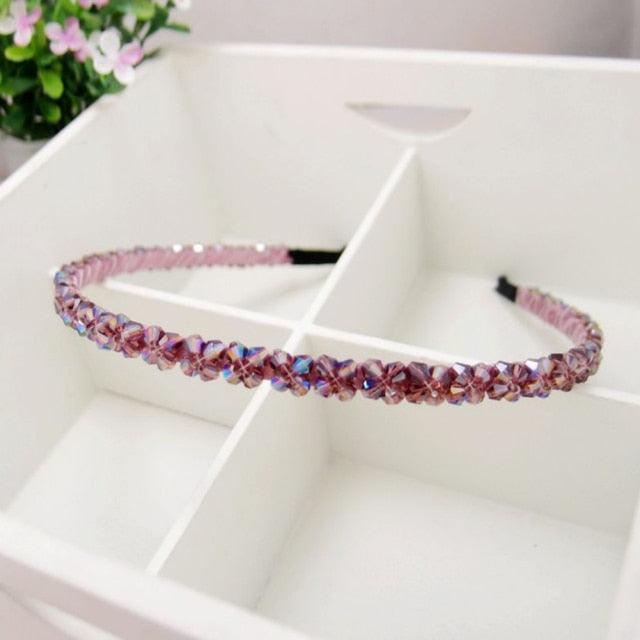 Bandeau pour cheveux de luxe brillant avec strass pour filles, accessoires de cerceau de cheveux en perles de diamant de haute qualité pour femmes, ornements de bandeaux en cristal