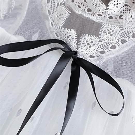 Robe Vintage Fille en Dentelle et Tulle pour Mariage