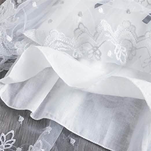 Robe Vintage Fille en Dentelle et Tulle pour Mariage
