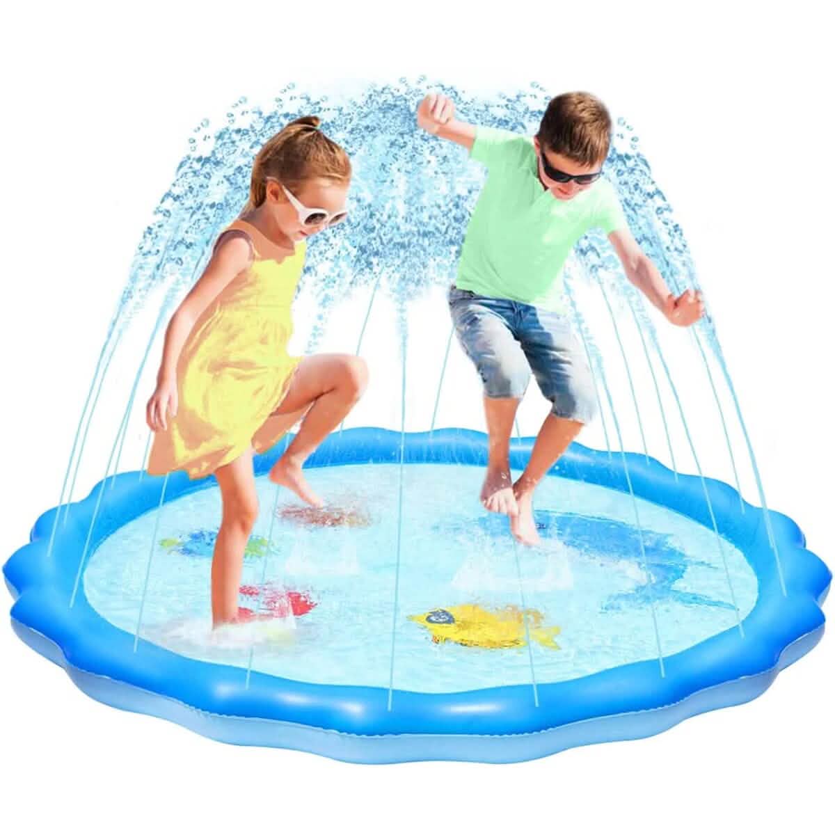 GLADLE Tapis de jeu gonflable avec jet d'eau de 152 cm