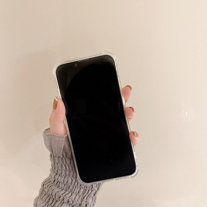 Étui de téléphone glamour avec porte-cartes transparent brillant, coque fine en silicone souple antichoc pour iPhone 14 13 11 12 Pro Max 7 8 Plus, jolie housse transparente à carreaux verts pour iPhone X XR XS, étui de téléphone antichoc avec porte-cartes