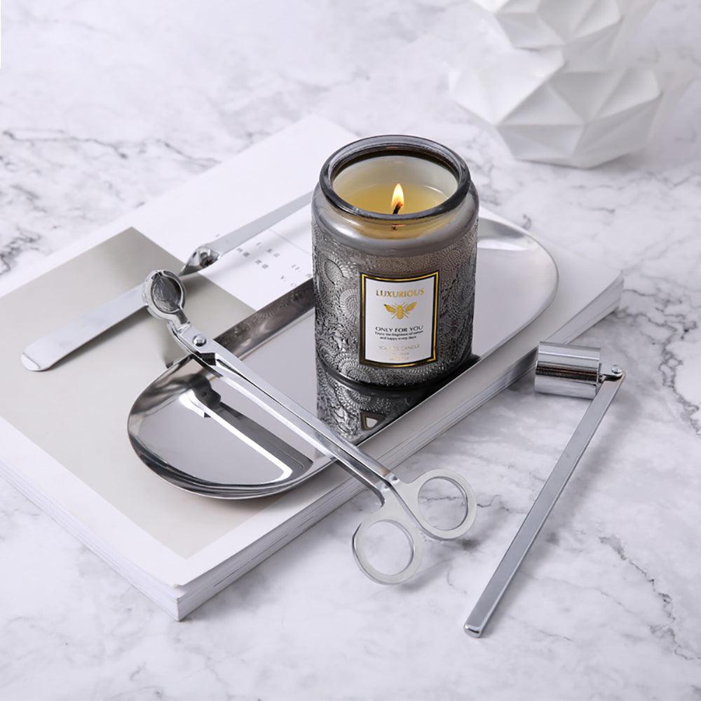 Bougeoir en verre parfumé, chandelier de mariage romantique, bougie de soja pour la maison, grande bougie en pot de verre, cadeau, bougeoir en verre cristal transparent à longue durée de combustion, décoration de table à manger