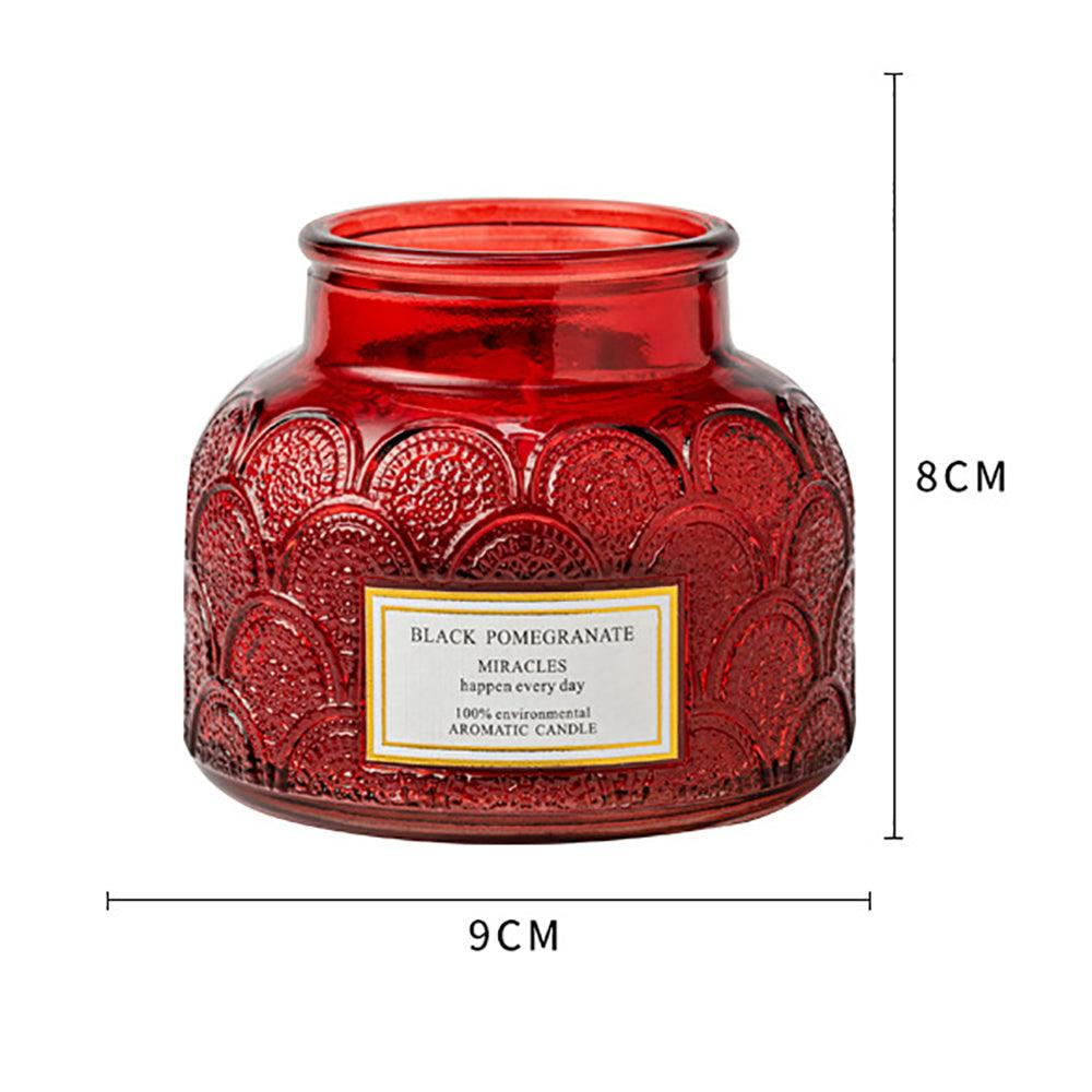 Bougeoir en verre parfumé, chandelier de mariage romantique, bougie de soja pour la maison, grande bougie en pot de verre, cadeau, bougeoir en verre cristal transparent à longue durée de combustion, décoration de table à manger
