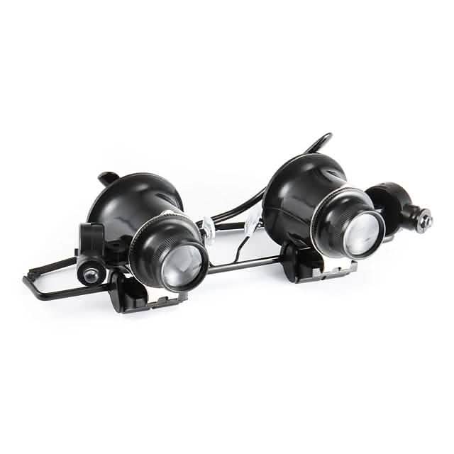 Loupe Binoculaire 20X avec Lumière LED Blanche