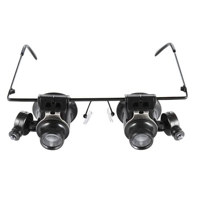 Loupe Binoculaire 20X avec Lumière LED Blanche