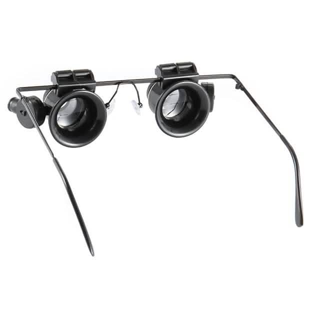 Loupe Binoculaire 20X avec Lumière LED Blanche