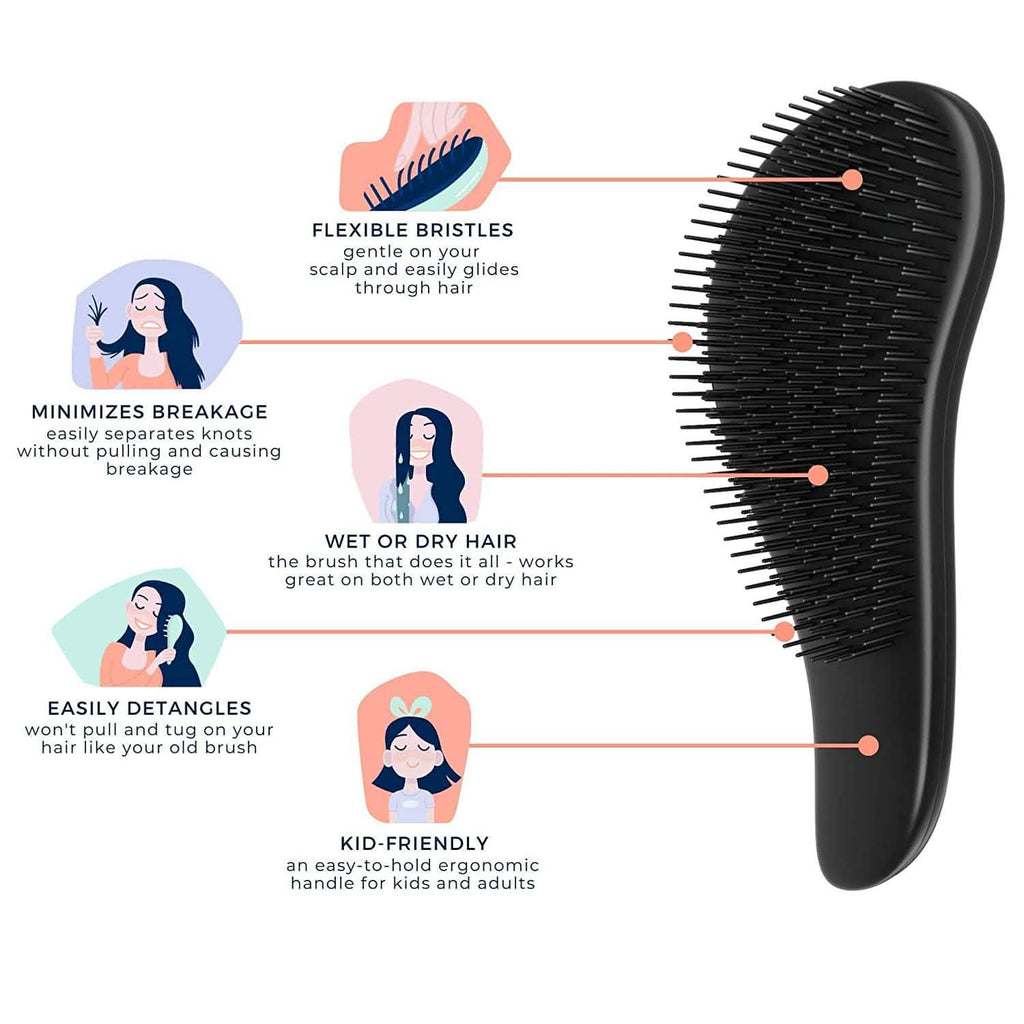Brosse démêlante Glide Thru pour cheveux d'enfants et d'adultes