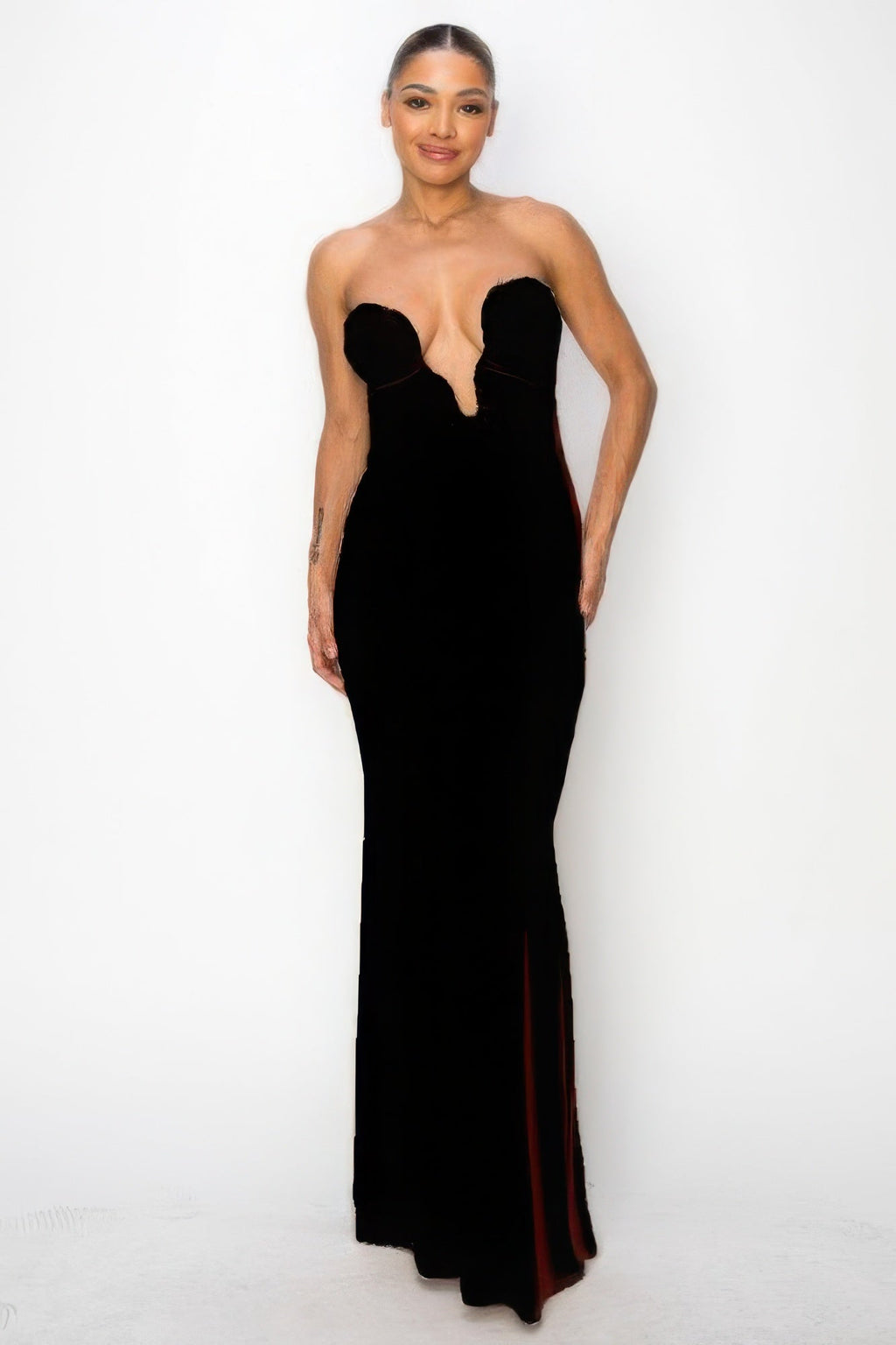 Robe longue tube pailletée