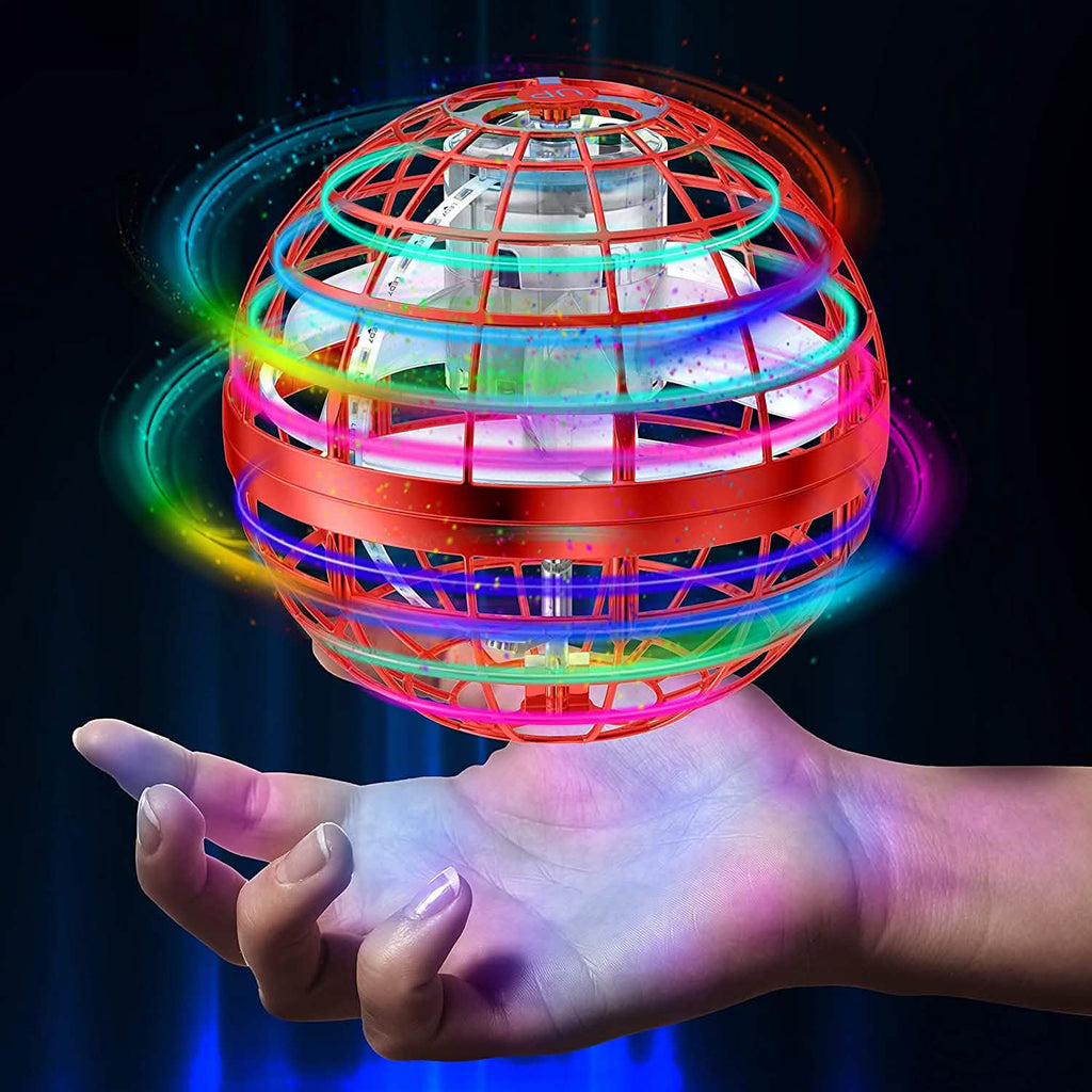 Balle volante Orb rechargeable, jouet drone soucoupe volante boomerang