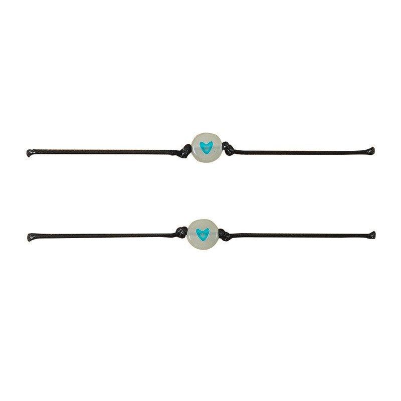 Bracelets luminescents perles phosphorescentes bracelets d'amitié assortis cadeau bracelet d'amitié acrylique lumineux ensemble de bracelets assortis pour couples bijoux d'amitié pour la Saint-Valentin la fête des mères