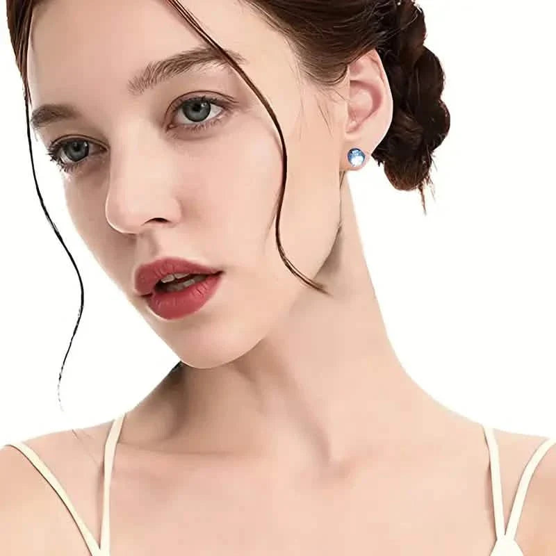 Boucles d'oreilles LED arc-en-ciel lumineuses : Pendentifs goutte d'oreille changeant de couleur avec clous couronnes lumineux