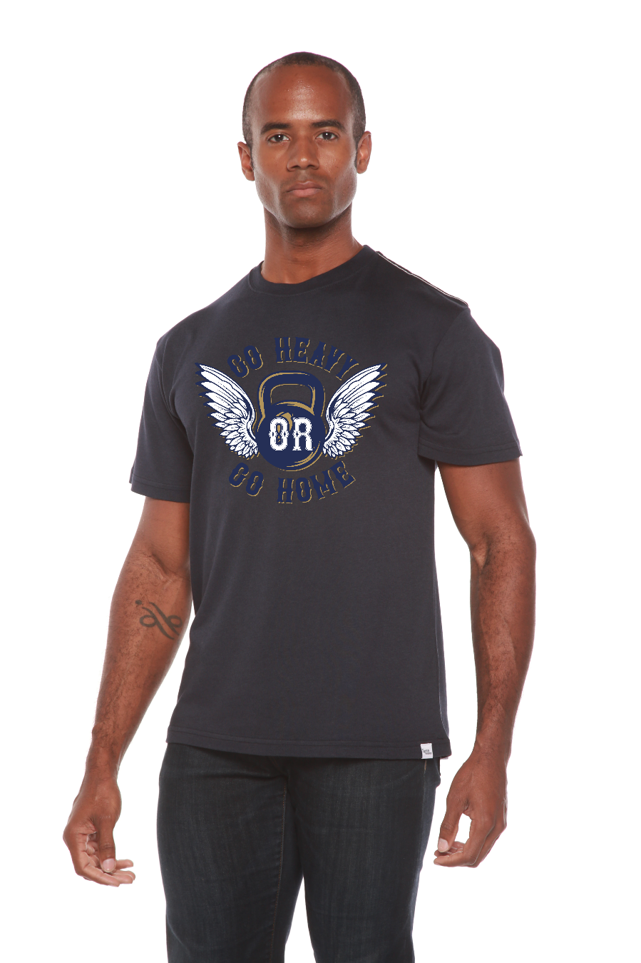 T-shirt à manches courtes GO HEAVY en viscose de bambou/coton biologique pour homme