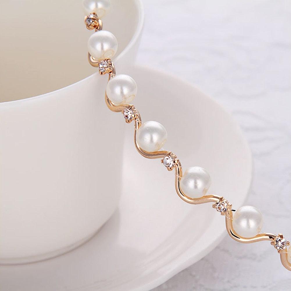 Serre-têtes en métal doré pour femmes Accessoires de cheveux Bandeaux de créateur Cerceaux de perles de mariage Bandeaux de tête de mariée en métal