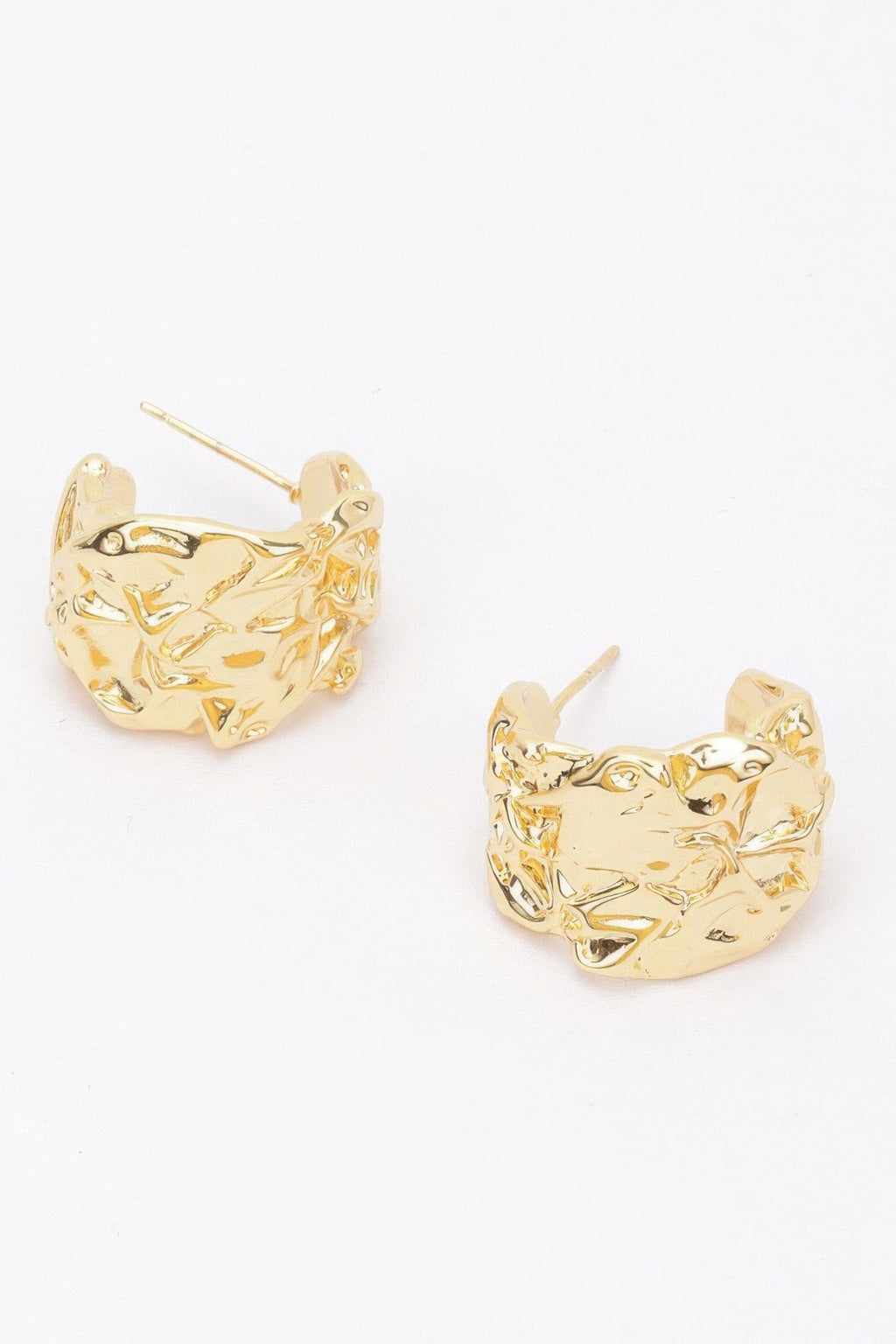 Boucle d'oreille en métal plaqué or