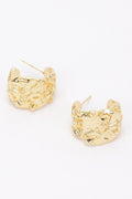 Boucle d'oreille en métal plaqué or