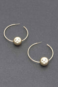 Boucle d'oreille en métal plaqué or