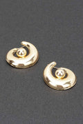 Boucle d'oreille en métal plaqué or