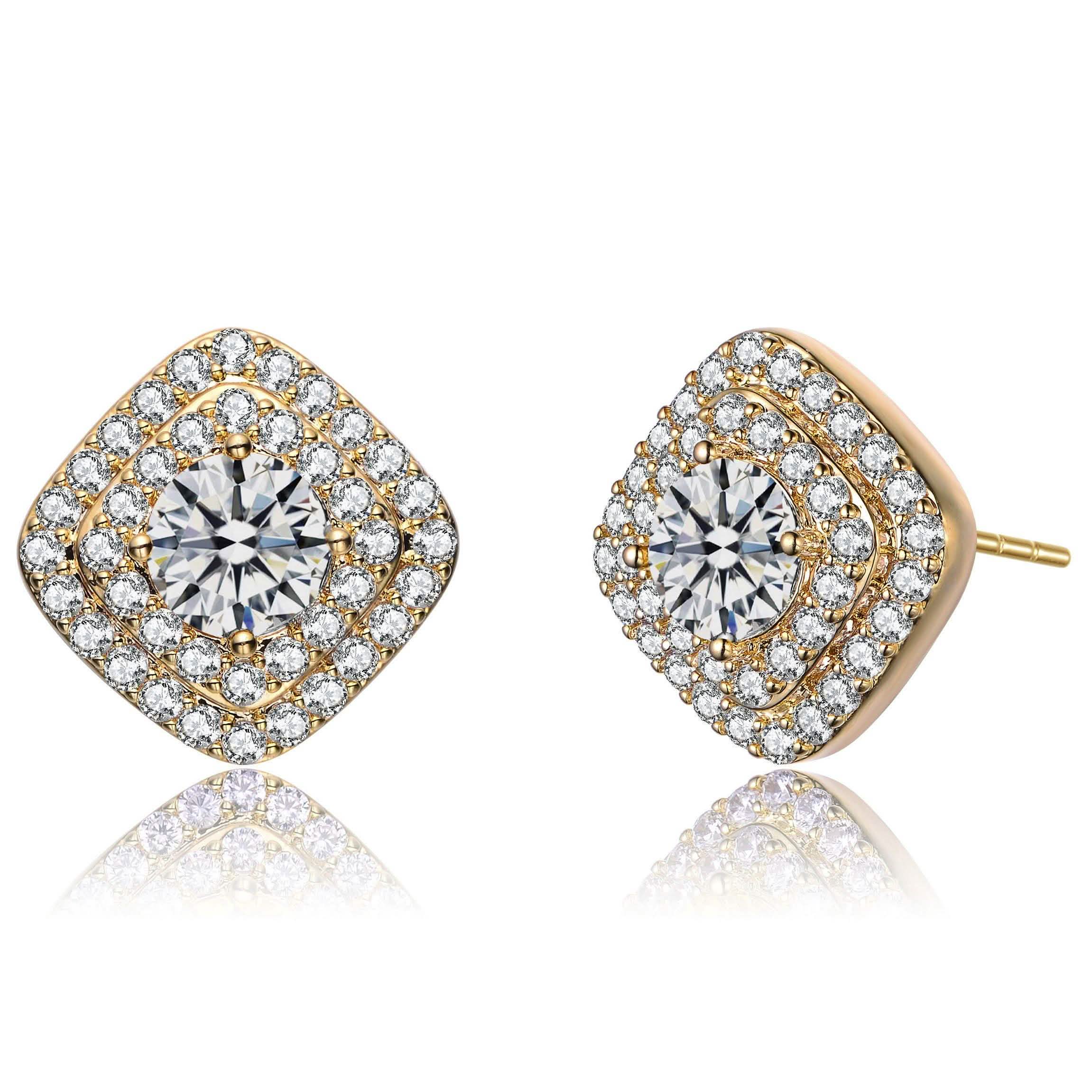 Boucles d'oreilles clous plaqué or
