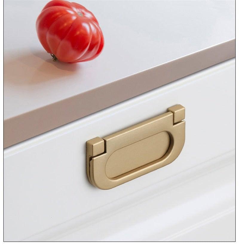 Poignées de meubles en alliage d'aluminium dorées, simples et tendance, poignées de bibliothèque, poignées de meuble à vin, poignées de porte, boutons de placard, tiroirs de placard, commode, bibliothèque, armoire 2,2 cm
