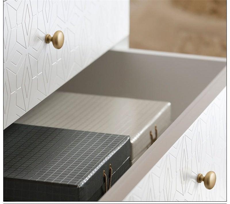 Poignées de meubles en alliage d'aluminium dorées, simples et tendance, poignées de bibliothèque, poignées de meuble à vin, poignées de porte, boutons de placard, tiroirs de placard, commode, bibliothèque, armoire 2,2 cm