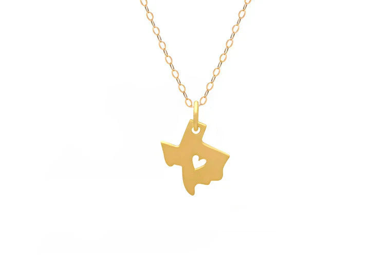 Collier en or 14 carats laminé Texas State