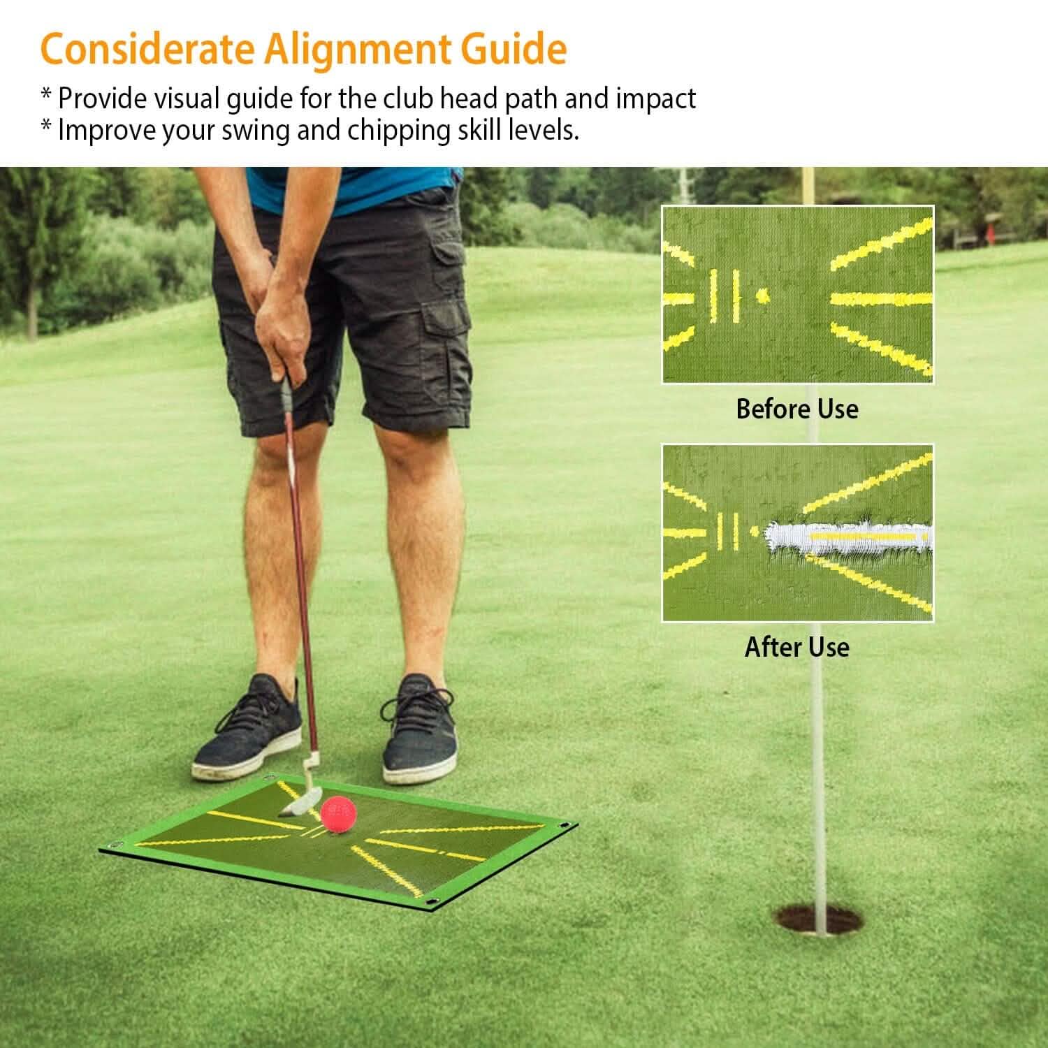 Tapis d'entraînement de golf pour la détection de l'élan et le retour sur la trajectoire de frappe