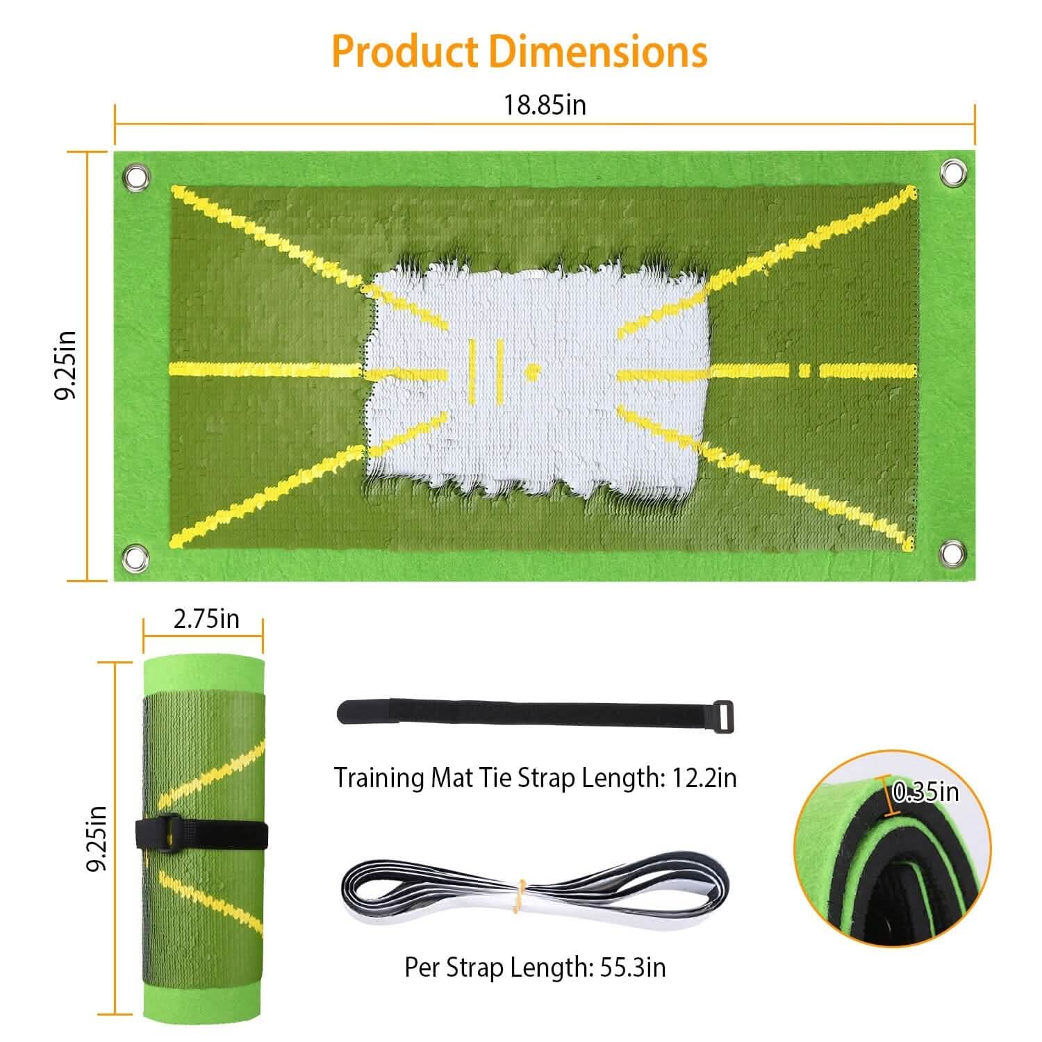 Tapis d'entraînement de golf pour la détection de l'élan et le retour sur la trajectoire de frappe