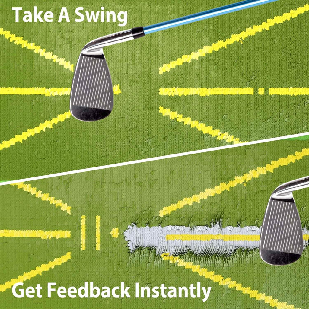 Tapis d'entraînement de golf pour la détection de l'élan et le retour sur la trajectoire de frappe