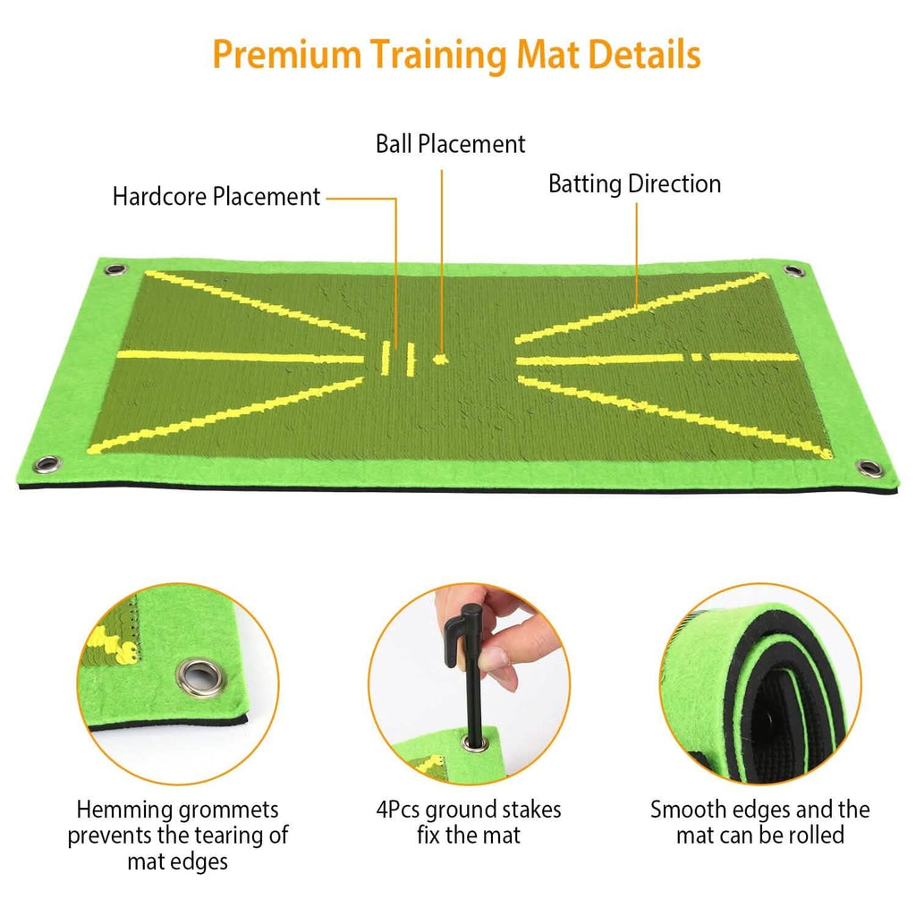 Tapis d'entraînement de golf pour la détection de l'élan et le retour sur la trajectoire de frappe