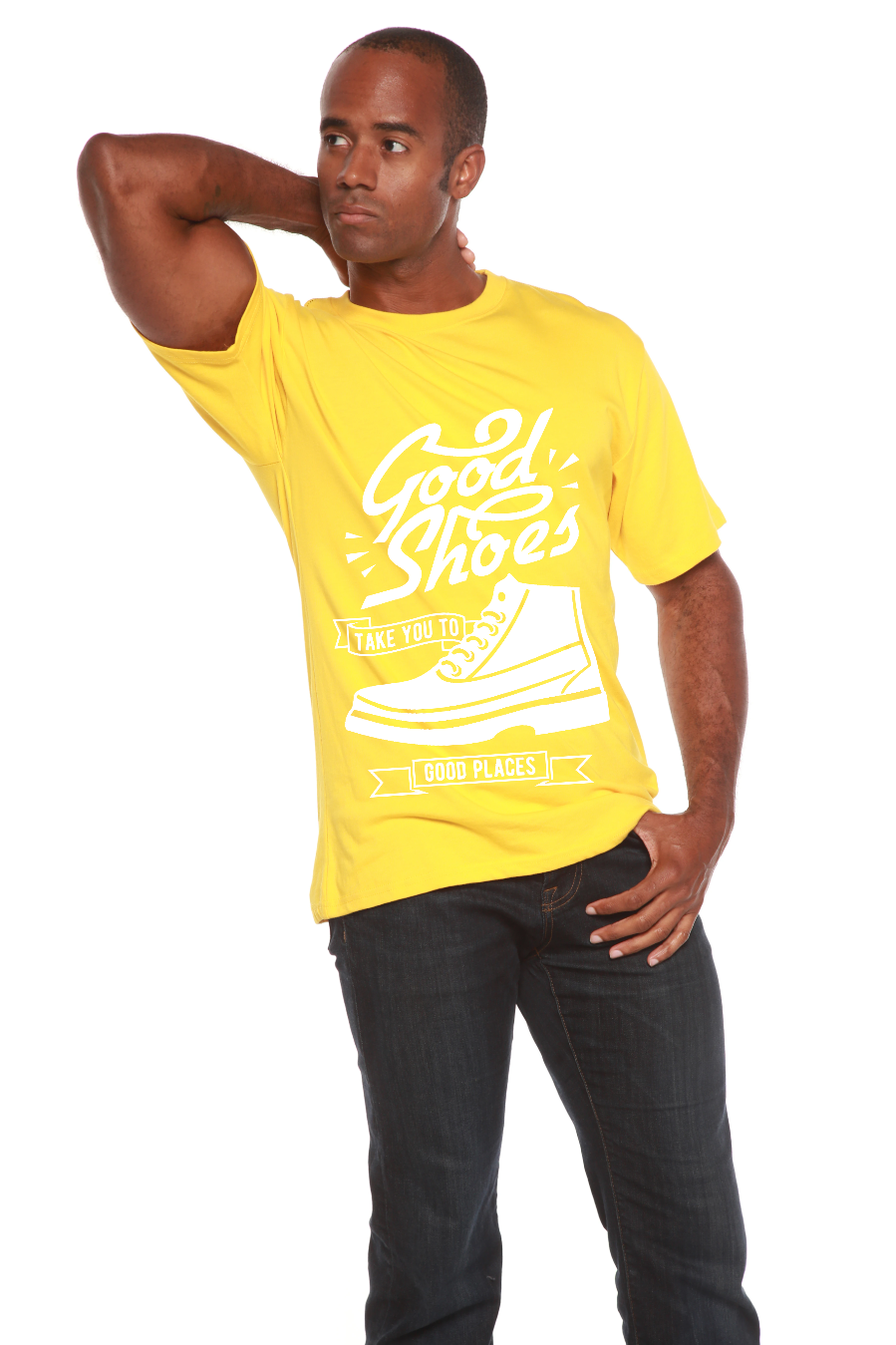 Good Shoes T-shirt graphique à manches courtes pour homme en viscose de bambou/coton biologique