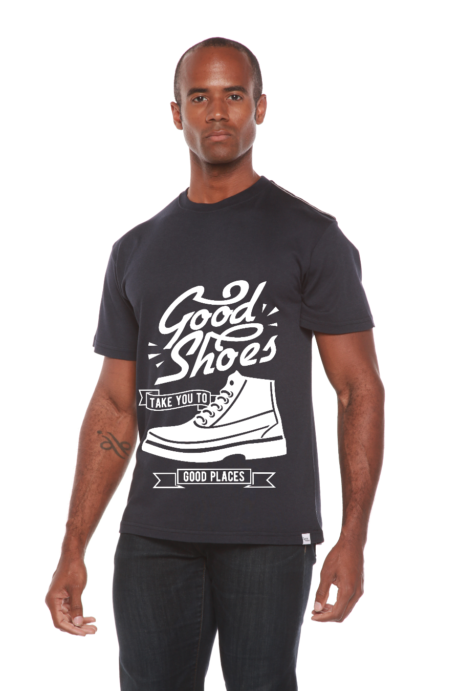 Good Shoes T-shirt graphique à manches courtes pour homme en viscose de bambou/coton biologique