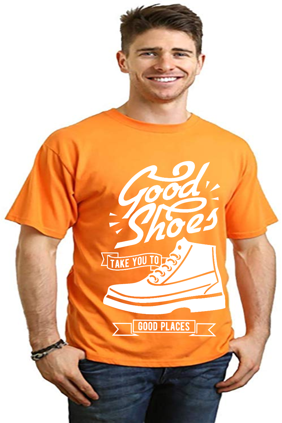 Good Shoes T-shirt graphique à manches courtes pour homme en viscose de bambou/coton biologique