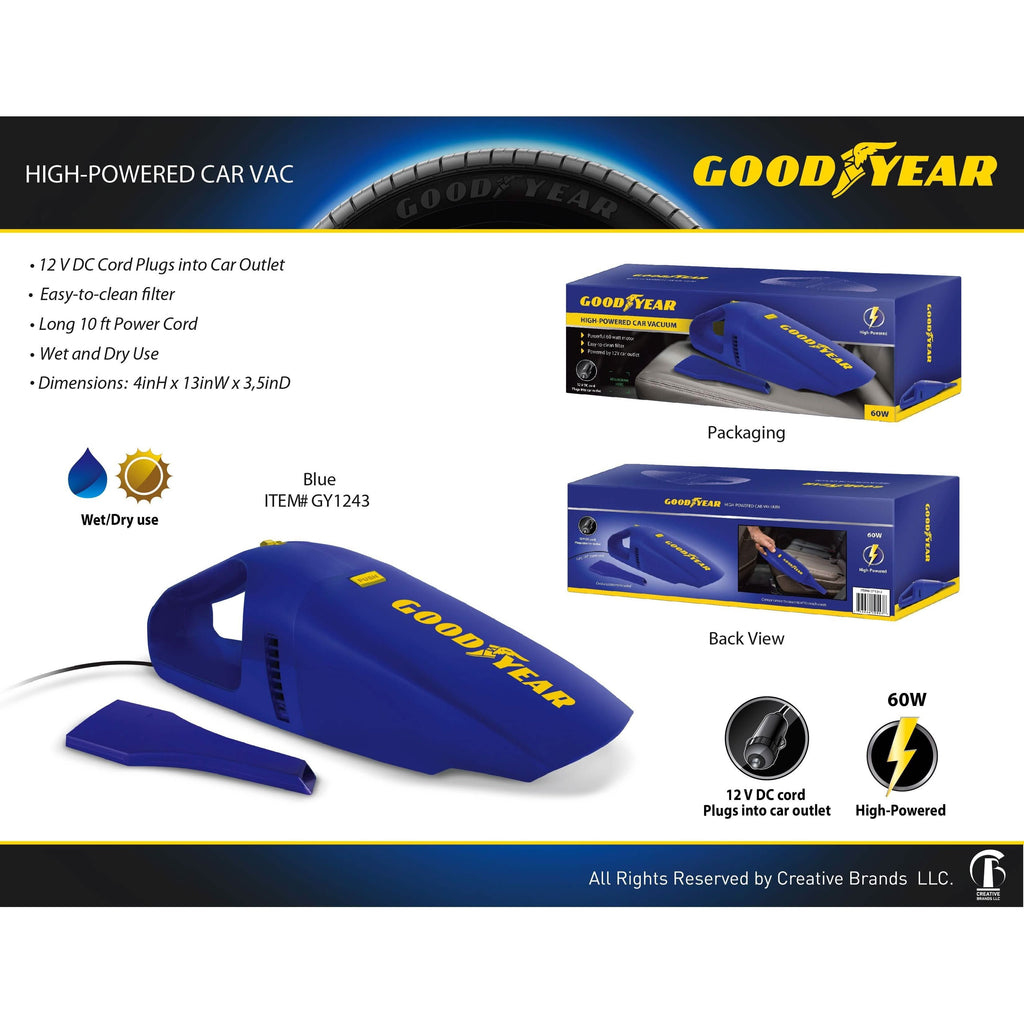 Aspirateur de voiture haute puissance Goodyear
