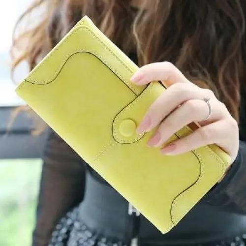 Magnifique portefeuille long en cuir mat pour femmes et dames, sac à main de haute qualité, portefeuilles féminins, porte-cartes, pochette, Carteras