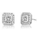 Superbes boucles d'oreilles carrées